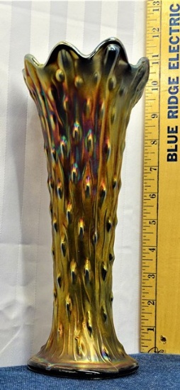 Northwood Carnival Vase Heavey Iridescence 10"