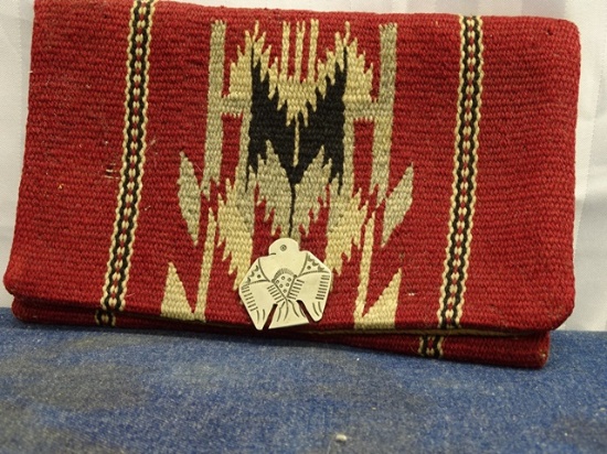 Vintage Chimayo Ganscraft Wool Clutch HandCrafted