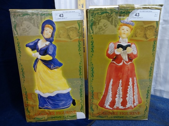 2 Caroler Figurines 12"