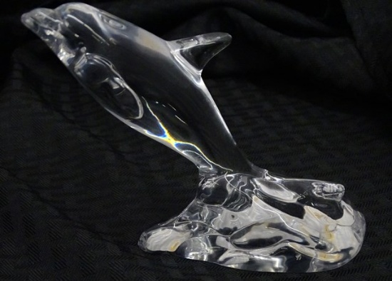 Crystal Dolphin Figurine Made in France