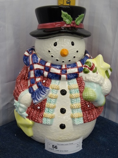 Snowman  Cookie Jar by Gibson