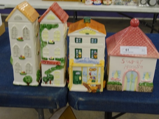 4 Ceramic Village Houses