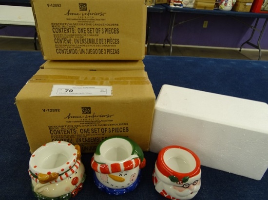 4 Boxes of Christmas Candle Holders