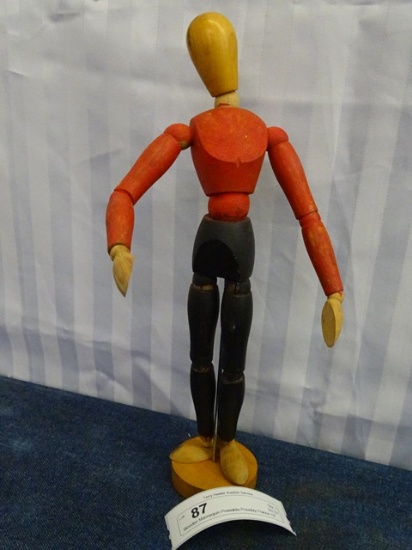 Wooden Mannequin Poseable Possibly France 13"