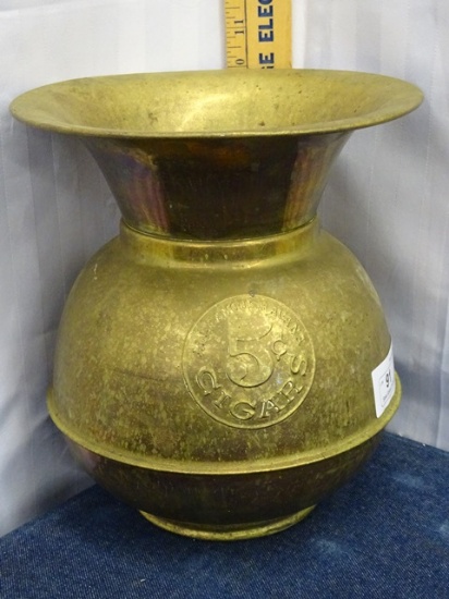 Brass Spitoon % Cents Cigar 10"