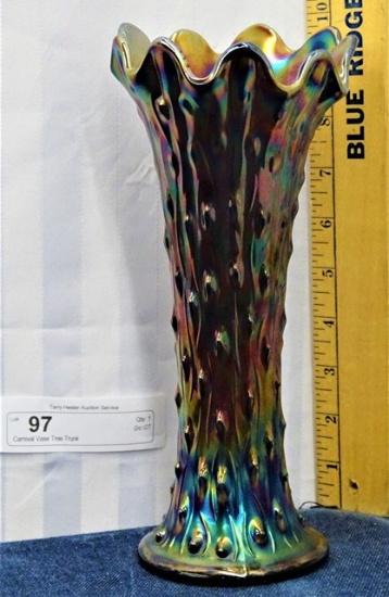 Carnival Vase Tree Trunk 10"