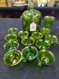 14 Pc Imperial Glass Green