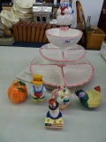 3 Tiered Serving Dish with Seasonal Finials