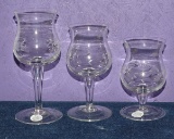 3 Crystal Candleholders Prncess House