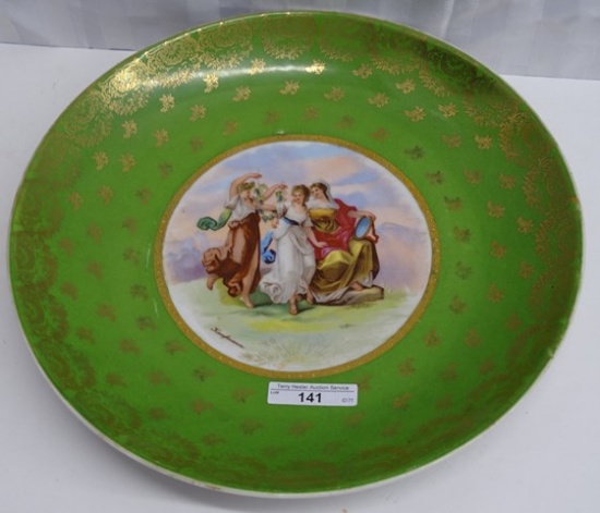 Victoria Autria Hand Painted Plate 12" Artist Sign