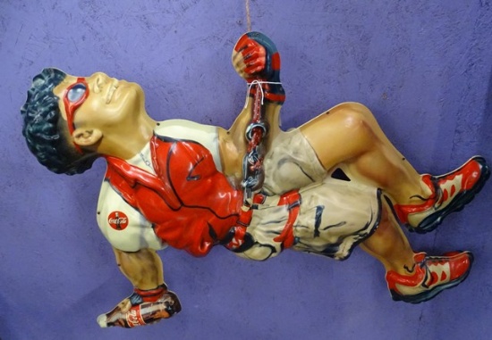 Vintage Coca Cola Rock Climber 3D Display 37"