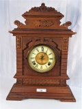 Ansonia Walnut Case with Porcelain Dial Clock