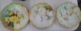 3 French Hand Painted Plates 7.5