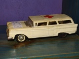 Vintage Ford Ambulance Friction Drive Car