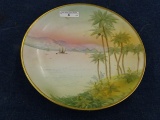 Nippon Plate Hand Painted Island Scean 10