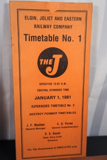 RAILROAD TIMETABLES AND TRACK LAYOUT