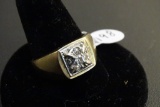 14 KT GOLD DIAMOND RING 10 GRAMS