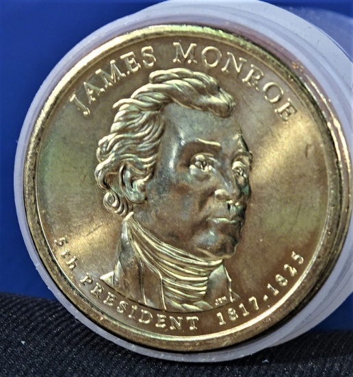 25 EA UNC JAMES MONROE PRESIDENTIAL DOLLARS