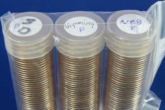 3 ROLLS UNC STATE QTRS NEB,WYOM,SD