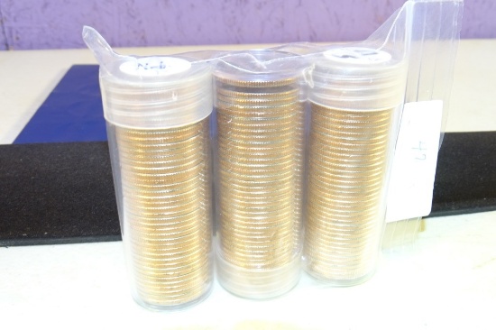 3 ROLLS UNC STATE QTRS NEB,WYOMING,SD