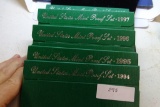 5 US Mint Proof Coin Sets 1994,95,96,97,98