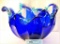 MURANO GLASS BOWL BLUE TO AQUA  HAND MADE ITALY