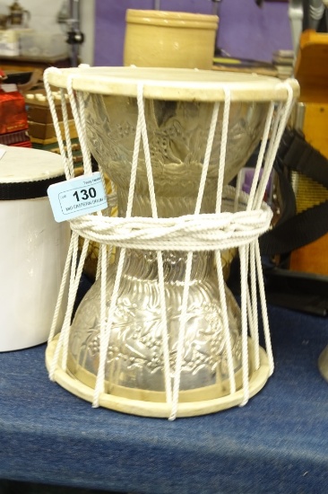 MID-EASTERN DRUM ORNATE METAL