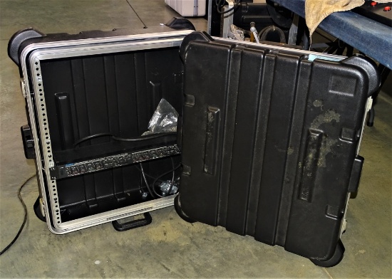 RACK CASE WITH ALESIS3830 COMPRESSOR
