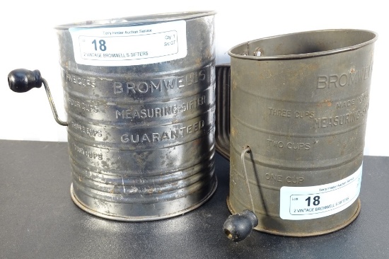 2 VINTAGE BROMWELL'S SIFTERS