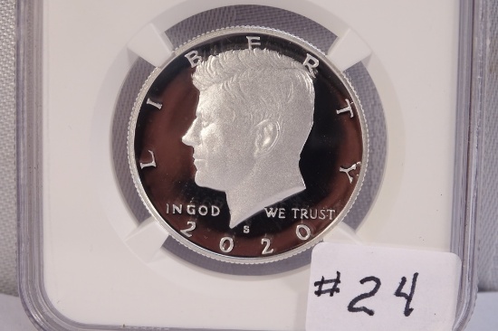 2020 S PF 69 ULTRA CAMEO HALF DOLLAR SILVER .999