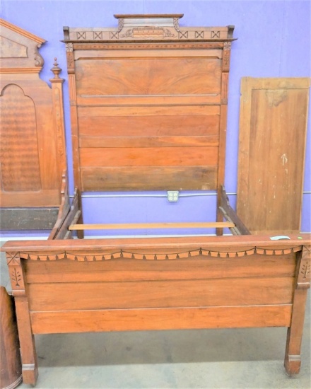 WALNUT VICTORIAN BED HIGH EAST LAKE BACK