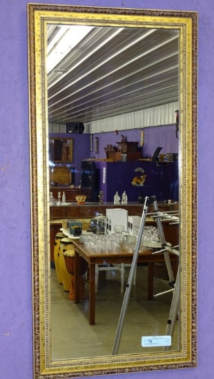 GOLD FRAME MIRROR 41 X 19"