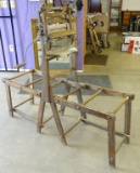 DOUBLE WOODEN WASH TUB STAND