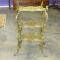 VAER ORNATE AND HEAVY 3 TIER BRASS STAND 32 X 17