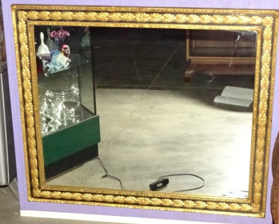 LARGE GOLD LEAF MIRROR  44 X 36"
