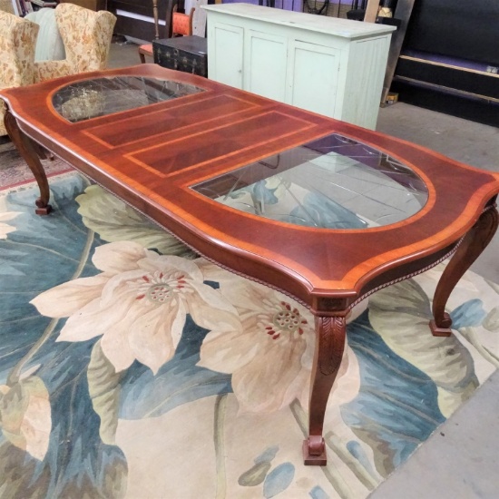 LARGE DINING TABLE WITH 2 LEAVES 98" X 44"