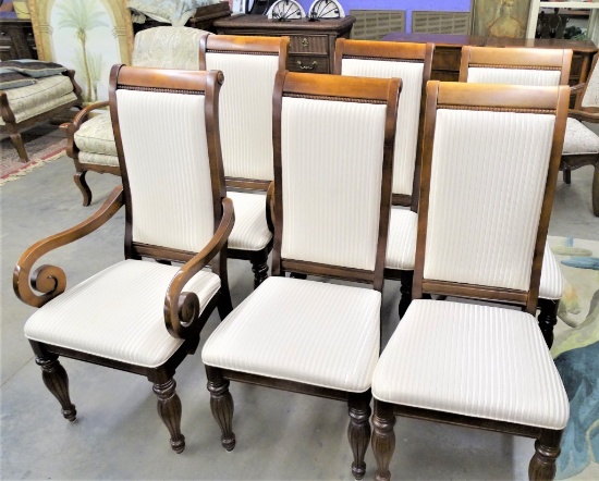 6 DINING CHAIRS INCLUDING 2 CAPTIAN CHAIRS