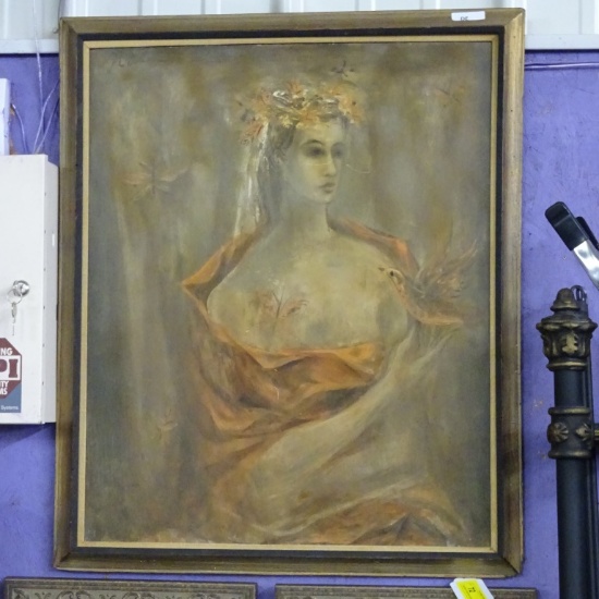 VINTAGE PAINTING ON HARD BOARD