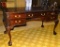 MAHOGANY CHIPPENDALE DESK WITH CLAWFEET