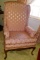 QUEEN ANNE WINGBACK UPHOLSTERED CHAIR