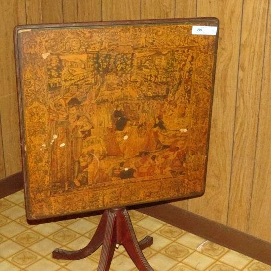 ORNATE TILT TOP TABLE
