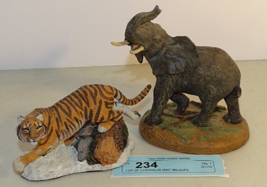 LOT OF 2 FRANKLIN MINT WILDLIFE PRESERVATION