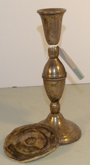 STERLING CANDLEHOLDER & BOTTOM PLATE