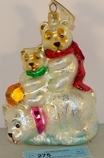 CHRISTOPHER RADKO BEAR AFFAIR ORNAMENT