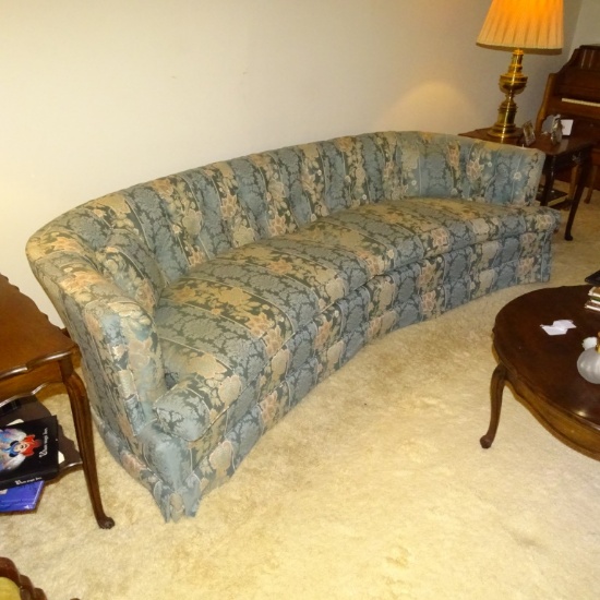 MID CENTURY SOFA CURVED FRONT 96" LG