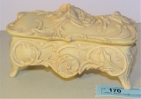 ORNATE  SQUARE BOX WITH CHRUBS