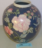 ORIENTAL TYPE ROUND VASE WITH FLOWERS