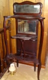 MAHOGANY ETAGERE MIRRORS
