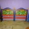 SET OF PAINTED TWIN BED HEAD BOARDS