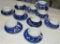 LOT OF 10 DIFFERENT BLUE & WHITE MIN CUPS & SAUCES